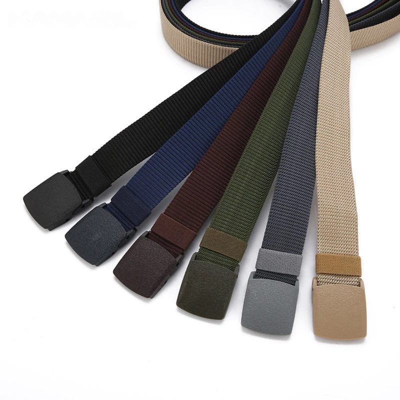 Product image KAHASIL - Ikat Pinggang Sabuk Gesper Pria Nylon Kanvas Anti Metal Detector Panjang 120cm KHBELT05 all variant BIRU