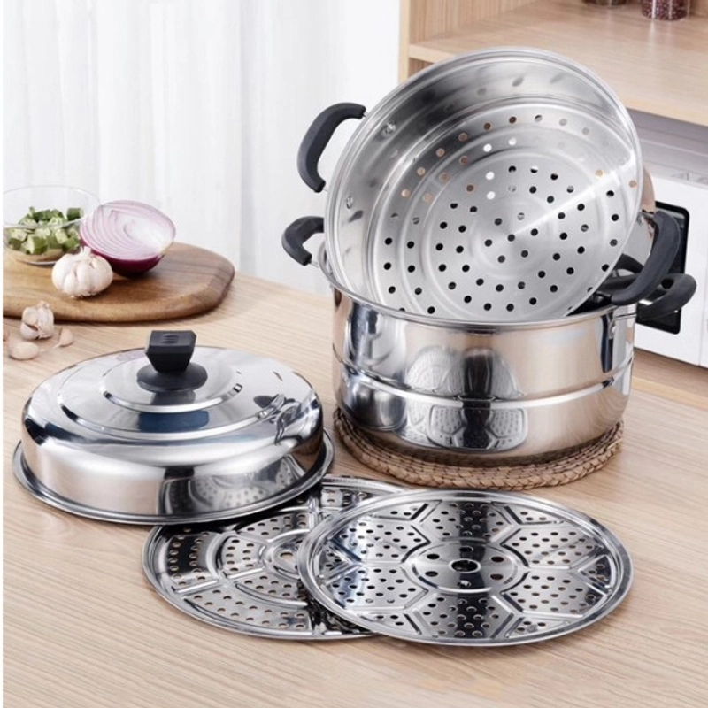 Product image Toko Mawar - Panci Stainless 3 Susun 4.000 Gr Silver