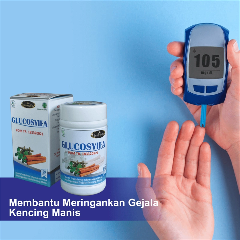 Product image GLUCOSYIFA Obat Herbal Diabetes Luka Penurun Gula Darah Tinggi Kencing Manis Kapsul Binasyifa Herbal 60 kapsul Herbal