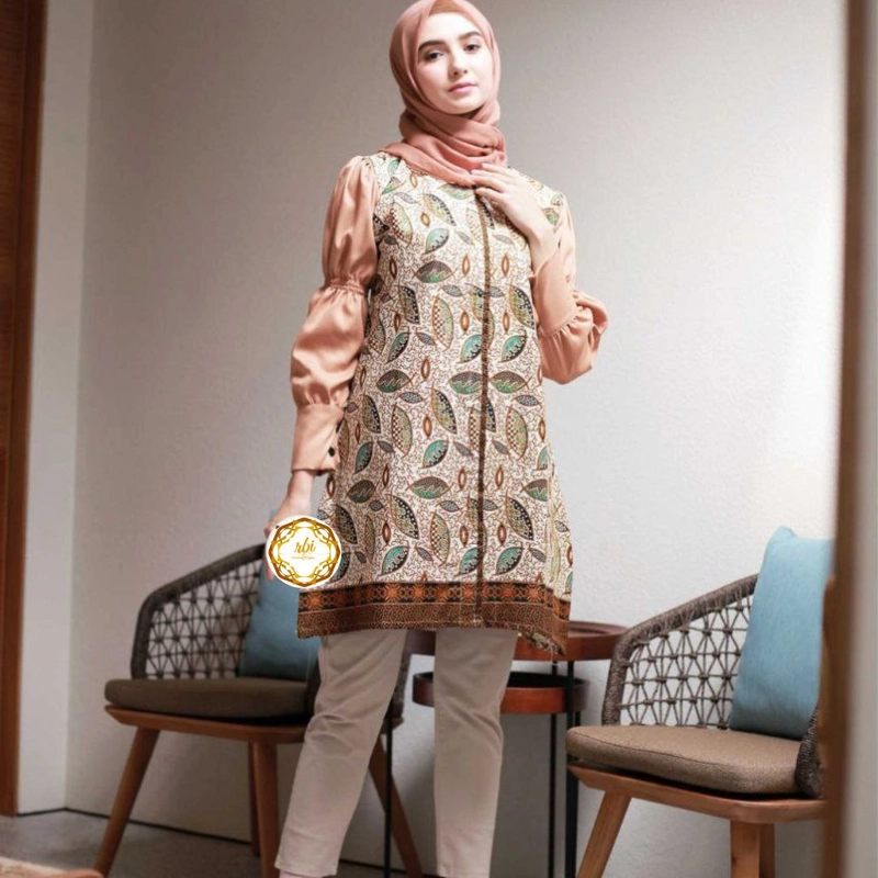 Product image Andini Tunik Original Batik Kombinasi Moscrepe M A