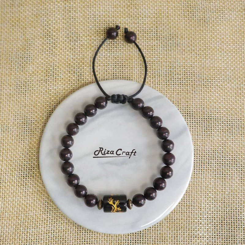 Product image Riza Craft - Gelang Kesehatan Kayu Kokka Kaukah Kokkah ASLI Turki Arab Mekah Pria Wanita Standard Hitam