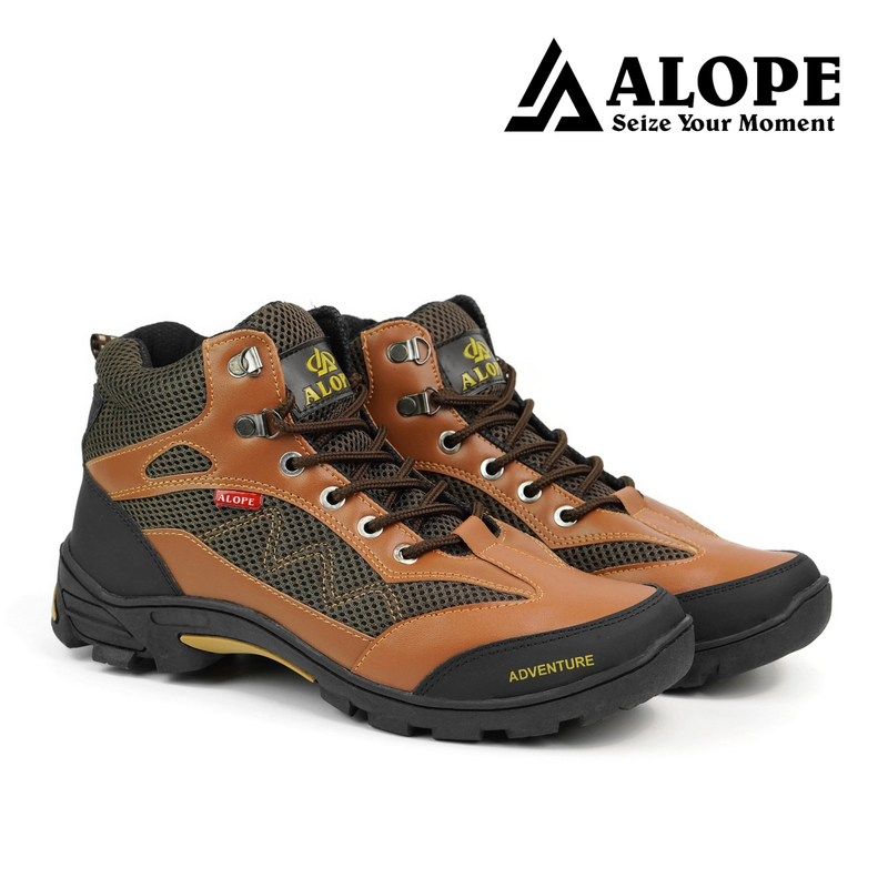 Product image ALOPE OFFICIAL - BUY 1 GET 1 SEPATU ALOPE F 07 SEPATU OUTDOOR HIGH 39 TAN