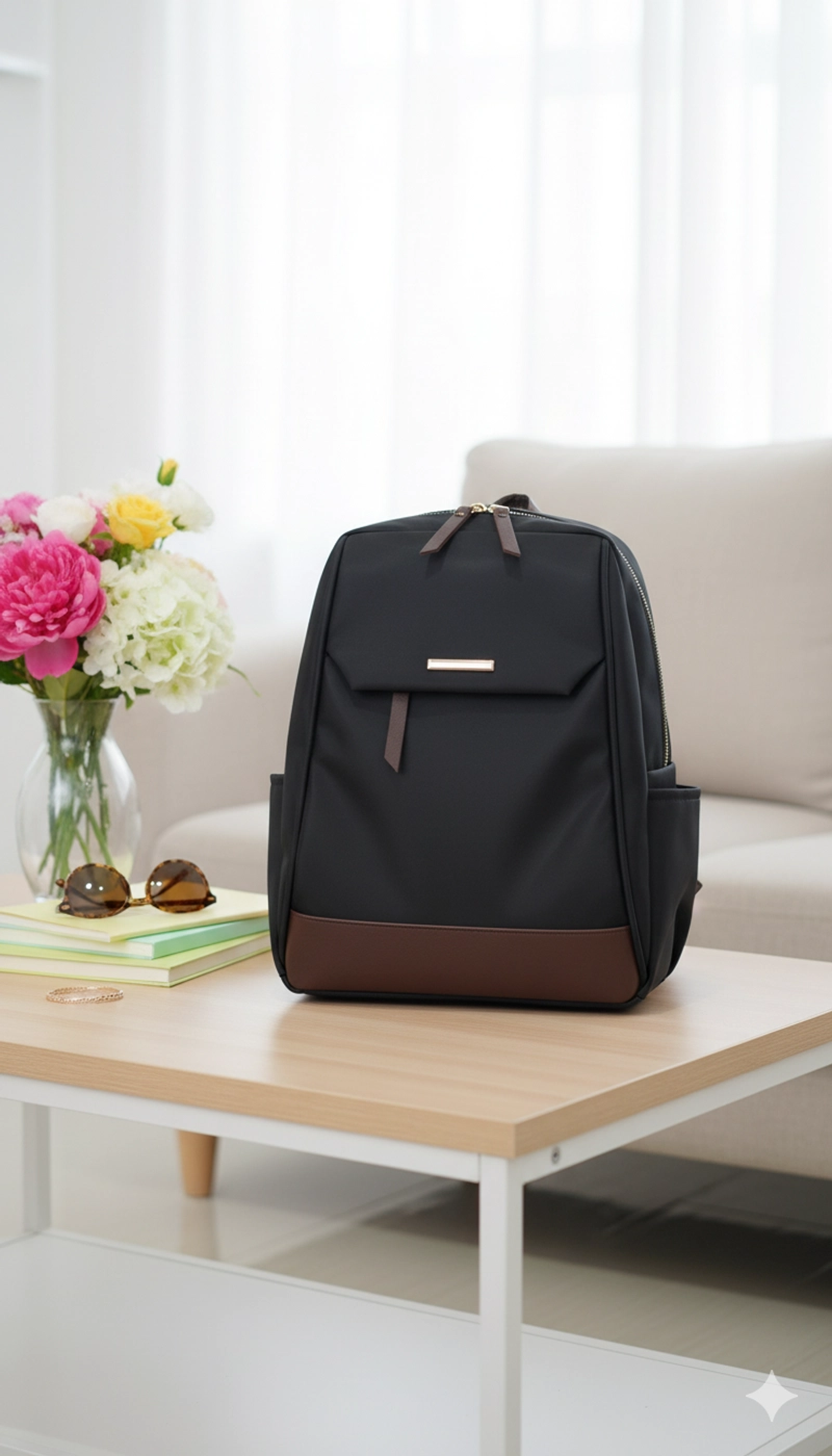 Product image CBL - Ransel MAUDY - Tas Ransel Backpack Wanita Waterproof Bahan Nilon Simple Premium Untuk Formal Atau In Medium Hitam
