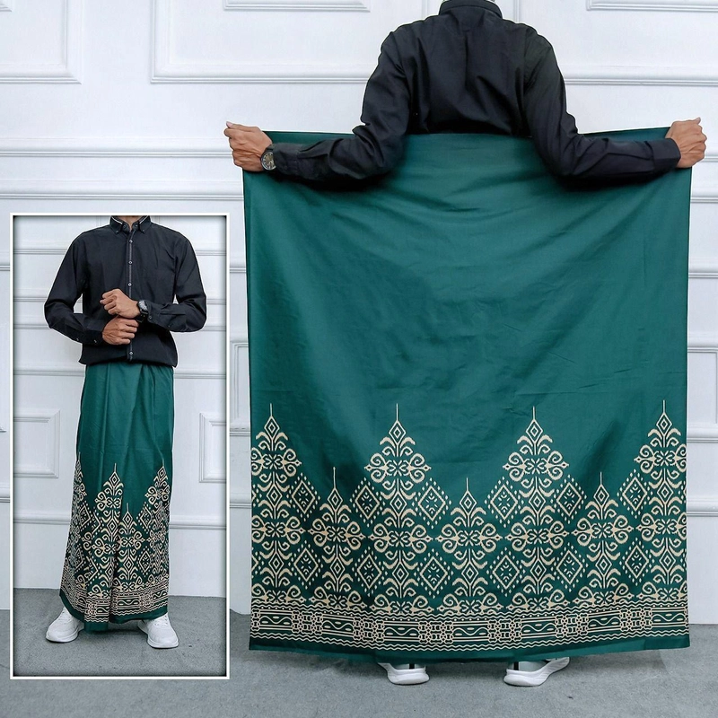 Product image Ks muslim fashion - Sarung Santri Pria Dewasa Kekinian modern Motif Pagar alam Bangus banget Sarung Dewasa Pagar alam hijau