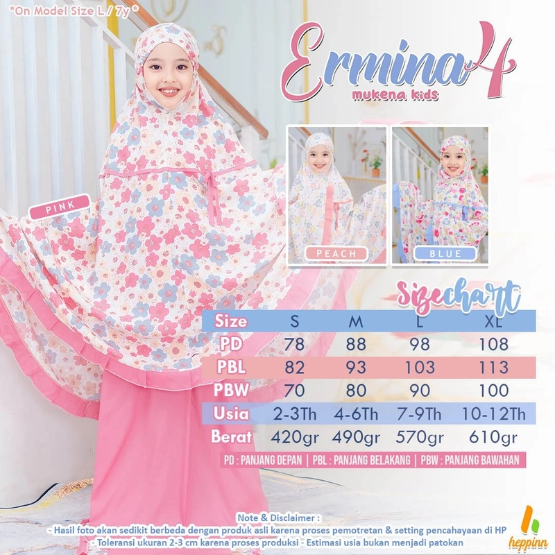 Product image Heppinn - Mukena Kids Ermina 4 by Heppinn M Blue