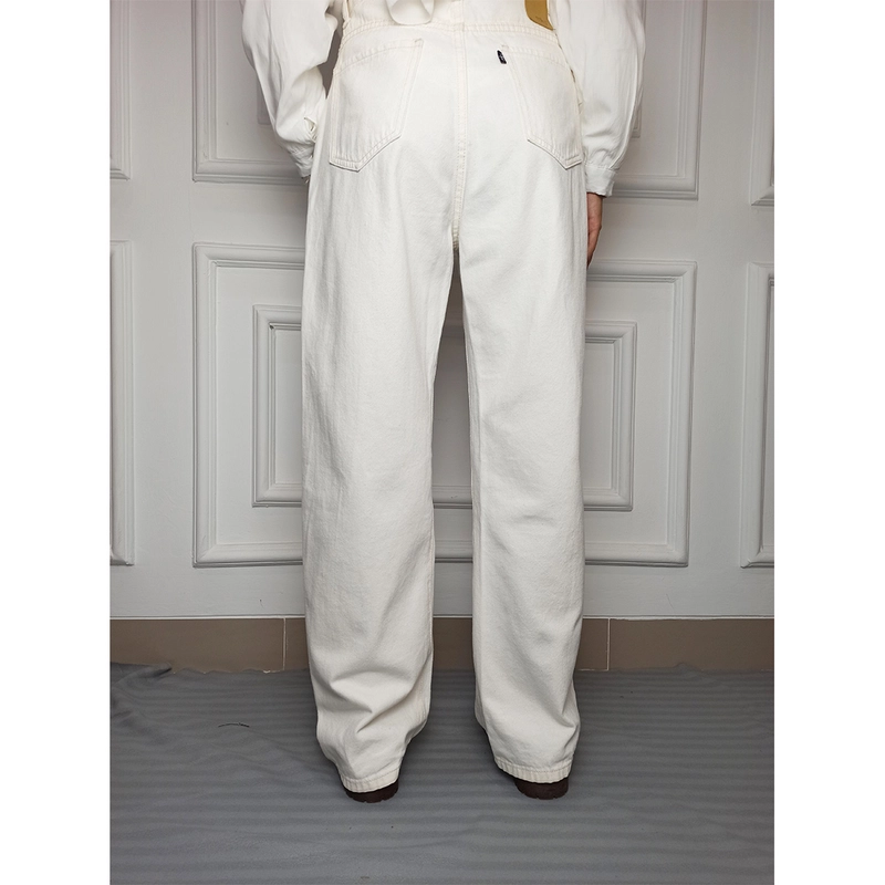 Product image MKY Clothing - STRAIGHT JEANS KULOT HIGH WAIST S (26) MCVU93-WHT Putih