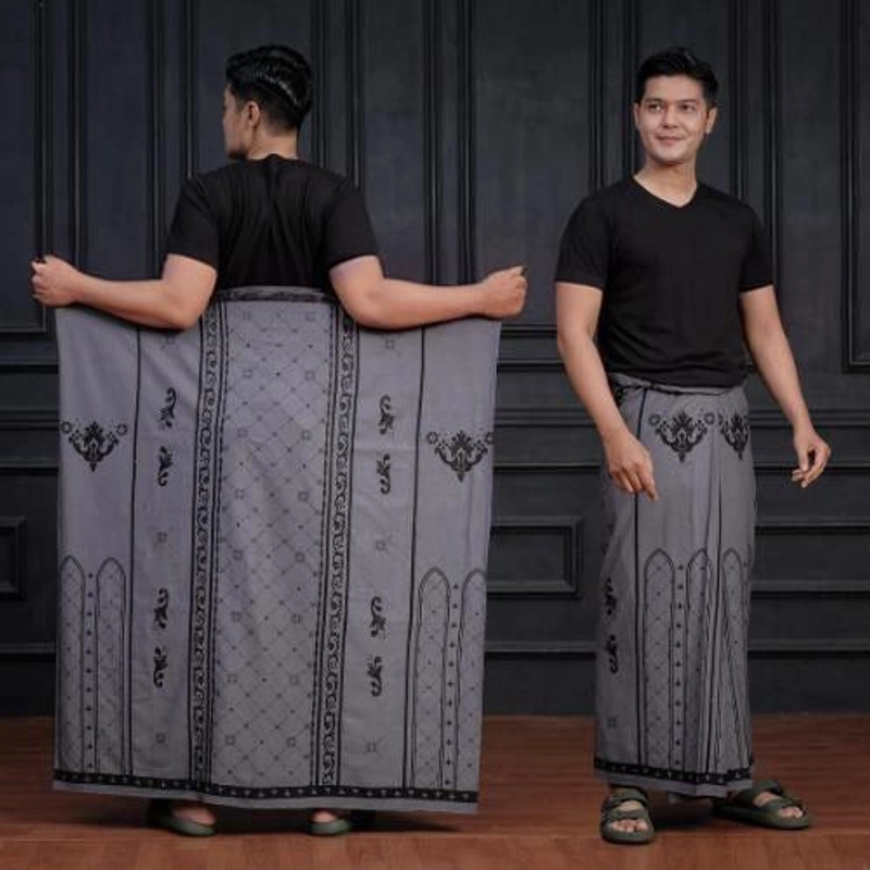 Product image Kois Batik - Sarung Pria Dewasa Terbaru Kekinian Motif arjuna Sarung Dewasa abu