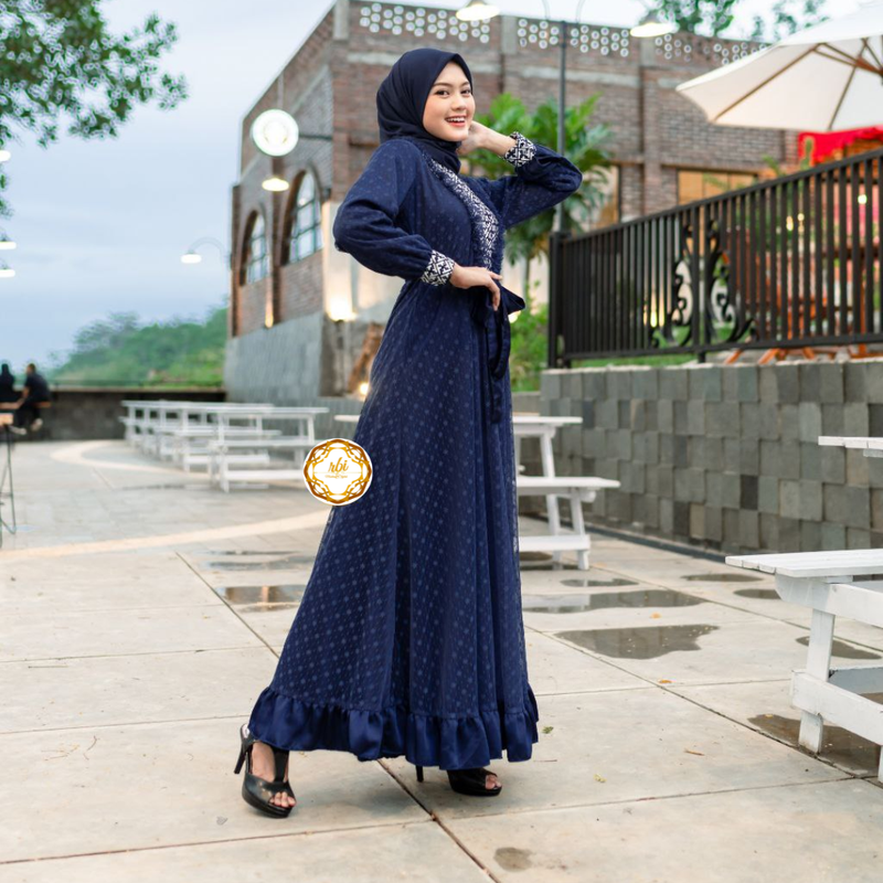 Product image Rambe Batik Indonesia - Batik Couple Set Keluarga Ayuma Navy Premium Bisa Beli Pisah Hem Anak M Navy