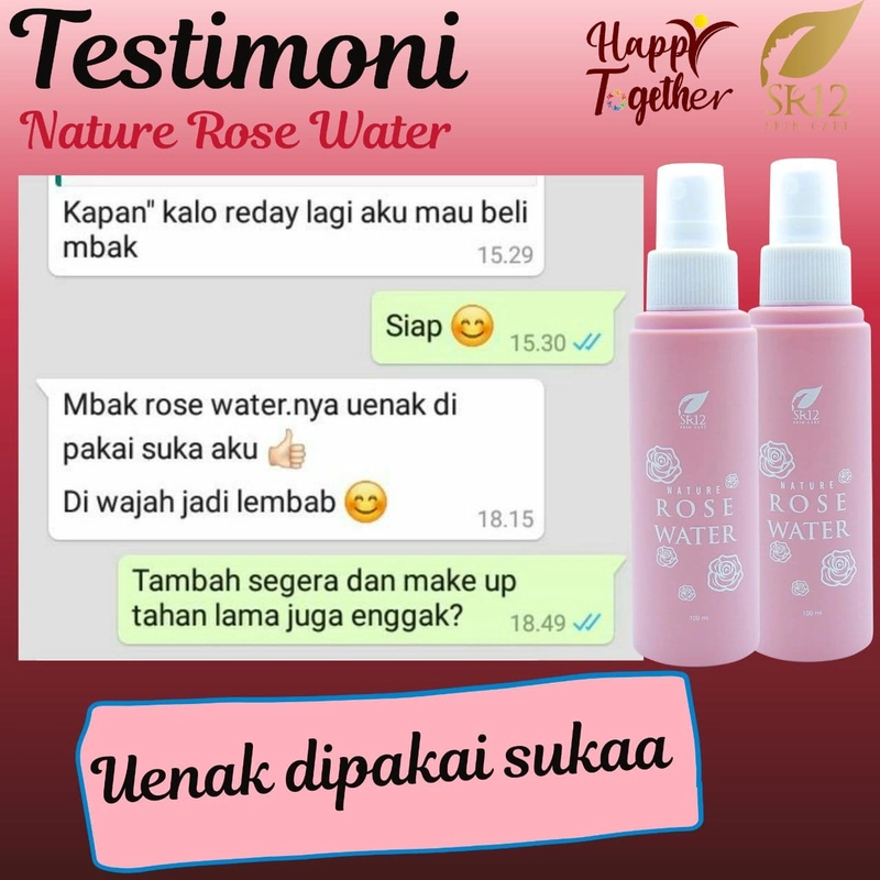 Product image SR12 Nature Rose Water Face Spray Makeup Tahan Lama Kulit Makin Cerah 100 ml Rose Water