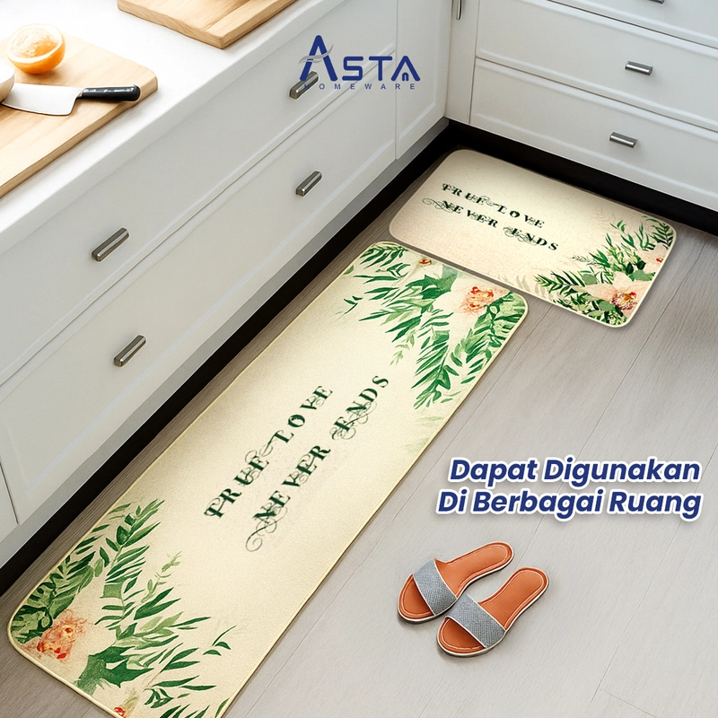 Product image Asta Homeware Official - Asta Keset Lantai Anti Slip Polyester Rubber 118x43 Varian Motif 24