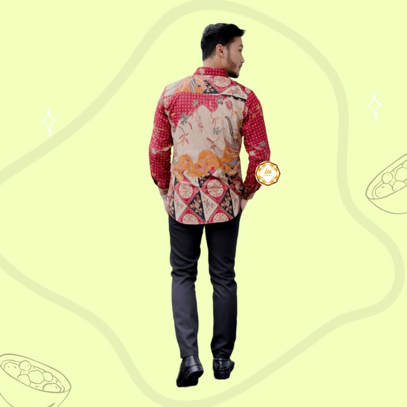 Product image Rambe Batik Indonesia - Batik Couple Alesyah Terbaru dan Modern - Bisa Beli Pisah Motif C Kemeja Saja Size M Alesyah Motif C