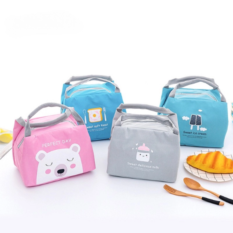 Product image KAHASIL - Tas Bekal Lunch Bag Tempat Penyimpanan Makanan Anak Sekolah Karakter KMJ248 UNICORN-HITAM