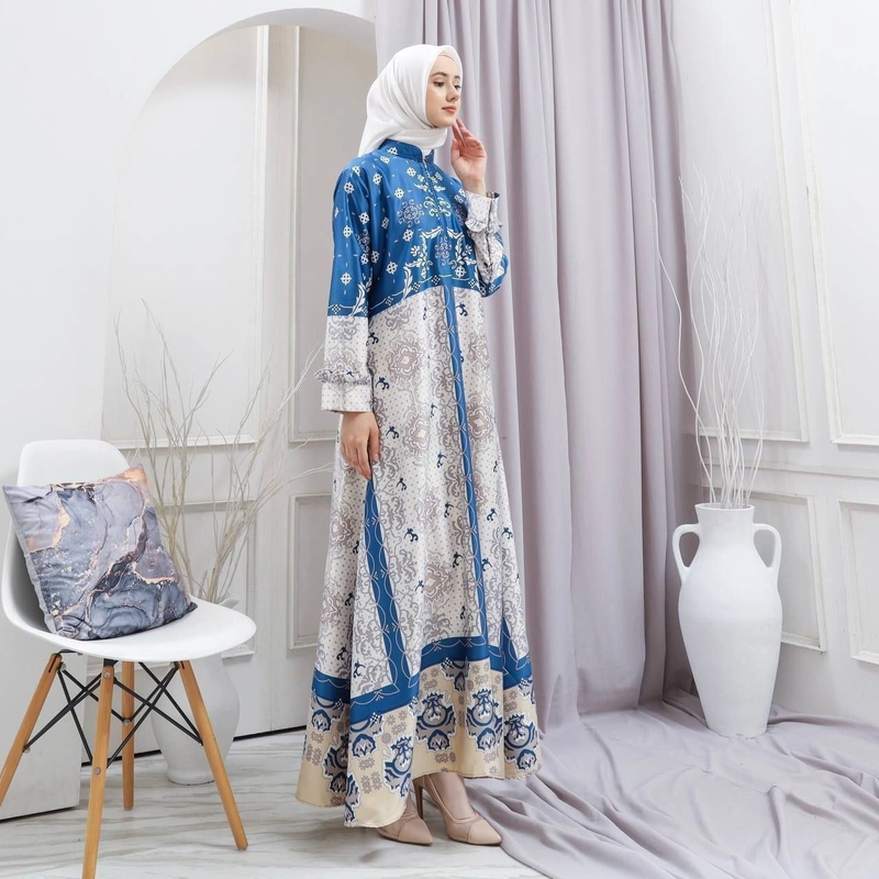 Product image Batik Alfin - Baju wanita muslim aurora dress model kekinian terbaru baju wanita cantik Allsize ld 110 Aurora dres 1