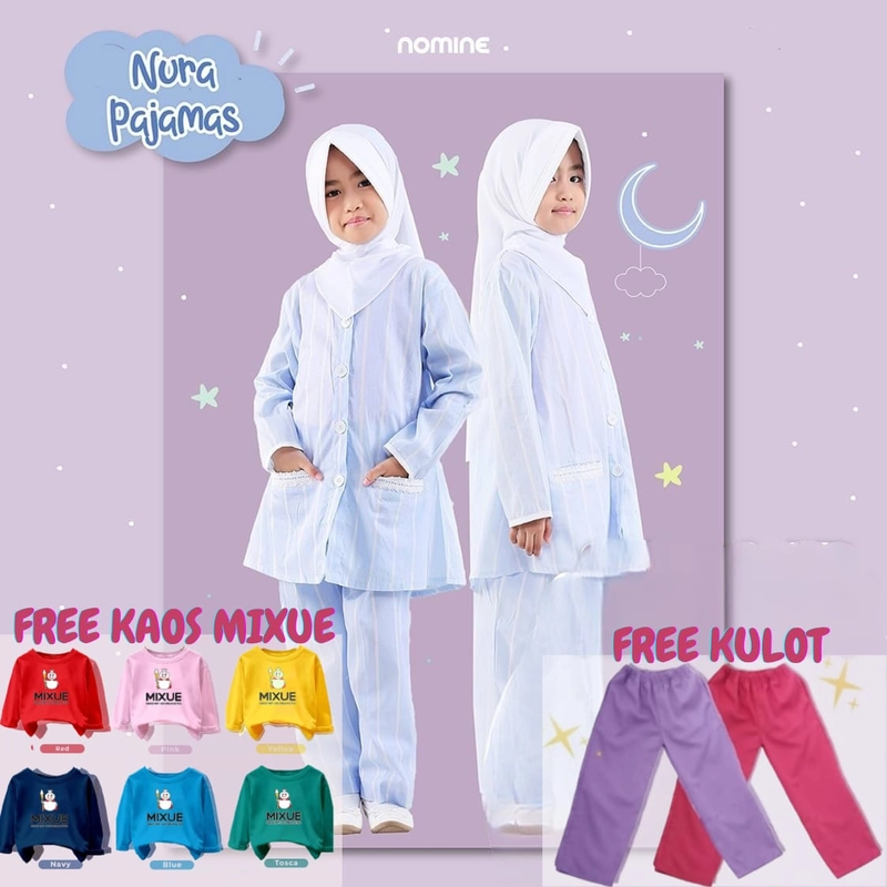 Product image Nomine - Setelan Anak - Nura Pajamas - Baby Blue S Biru