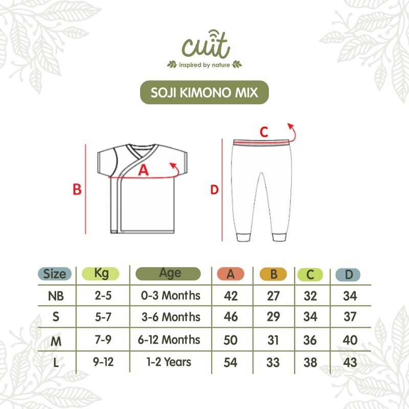 Product image CUIT MINIMALIST 3 - Soji Kimono Mix Set 0 - 24 Bulan NB Milky Pebble