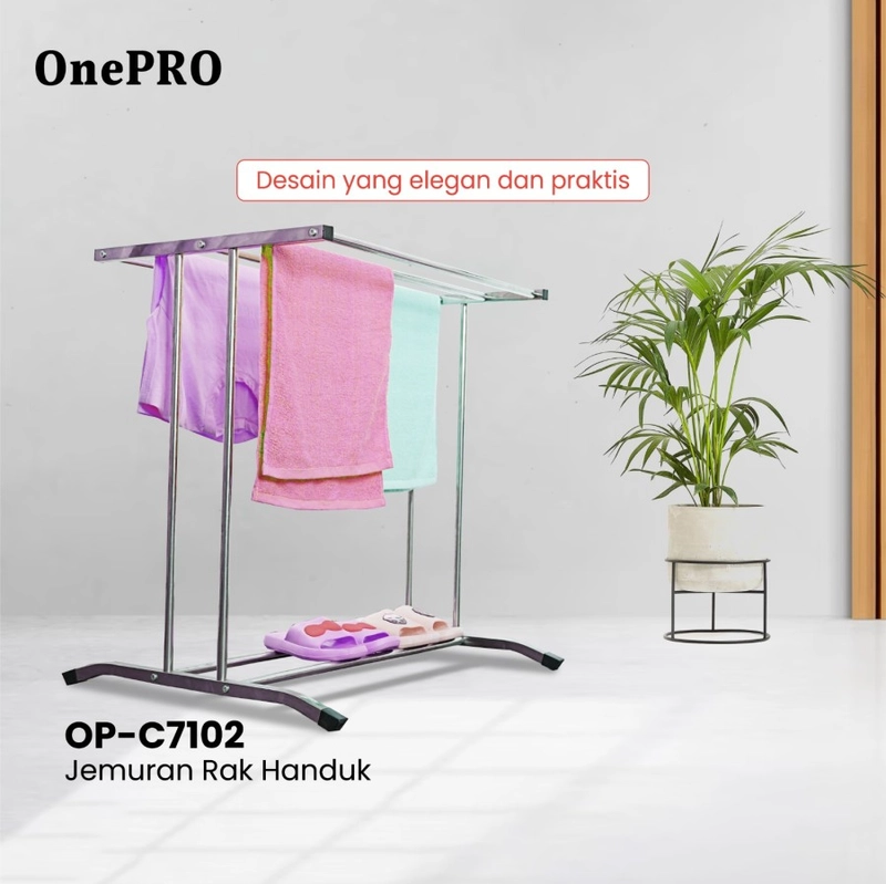 Product image Liveo - Towel Rack Rocky Jemuran Handuk OP-A7102 2000 silver