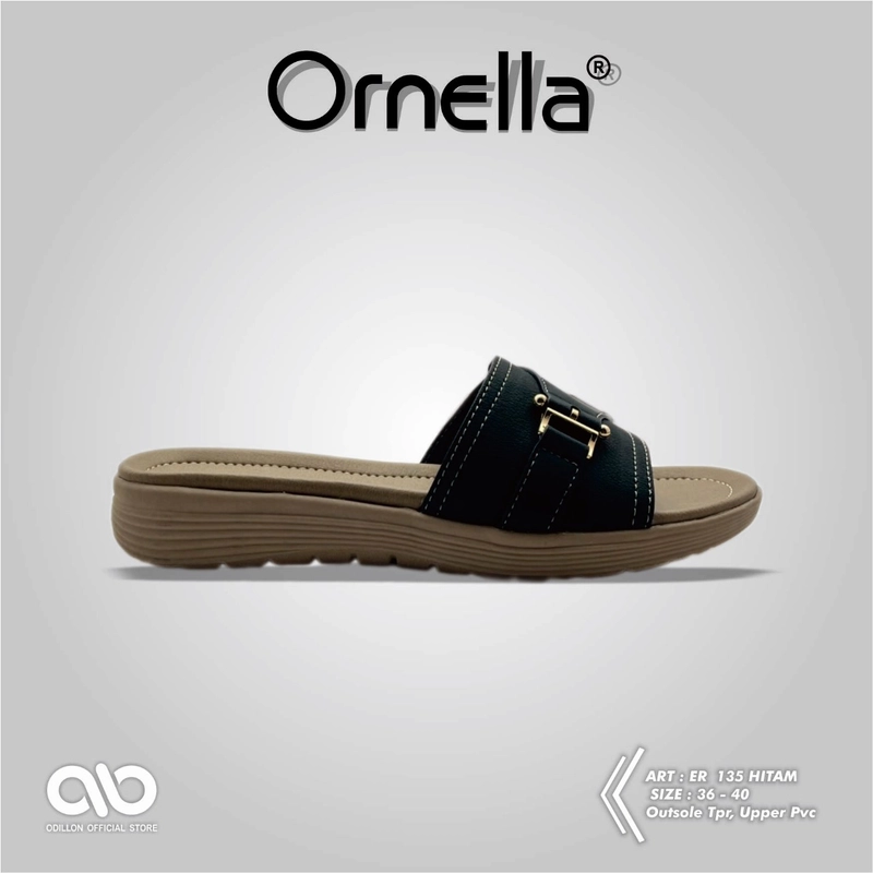 Product image Odillon - Ornella - ER 135 / Sandal Slip On Wanita Casual 36 BLACK