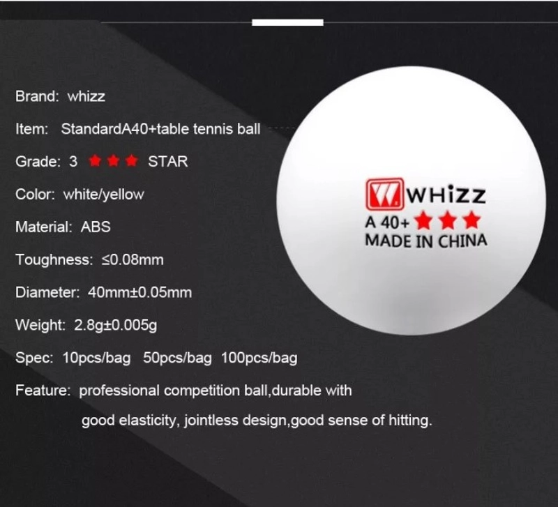 Product image Girik - Bola pingpong ABS ping pong bola 40mm seamless best Quality 1 PCS 3 gr