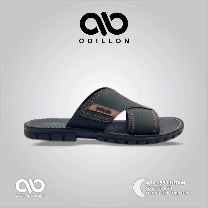 Product image Odillon - Odillon - 553 / Sandal Slip On Pria Casual 42 BLACK