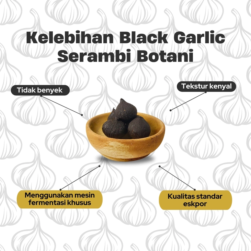 Product image SERAMBI BOTANI - Black Garlic Bawang Hitam Tunggal Lanang Kupas 250 gram 250gr Black Garlic Kupas