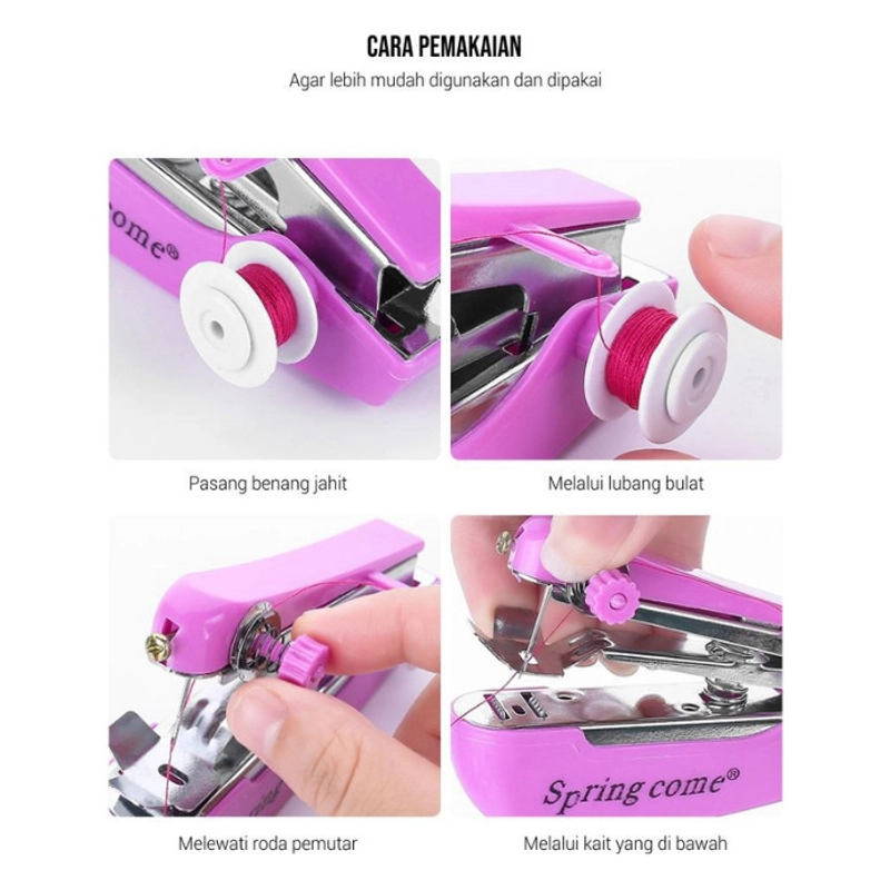 Product image KAMJE Mesin Jahit Portable Mini Tangan Manual KMJ057 KMJ057 RANDOM