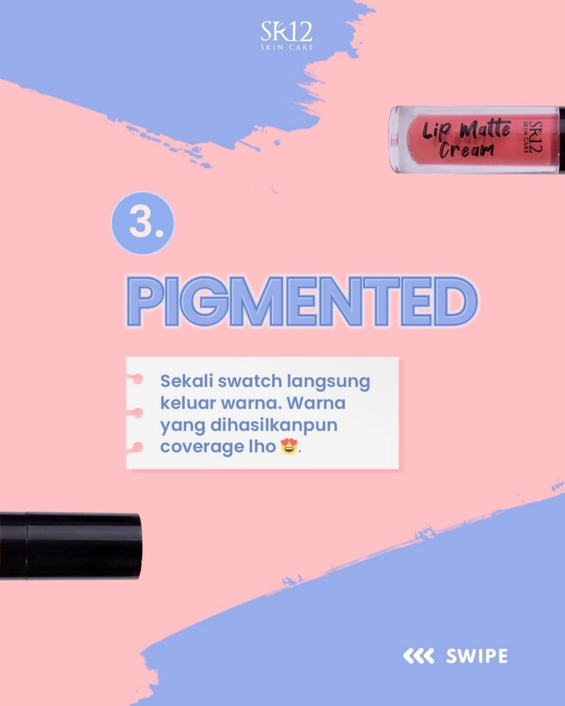 Product image SR12 Lip Cream Matte Warna Pigmented Tahan Luntur 2gr 01 Red