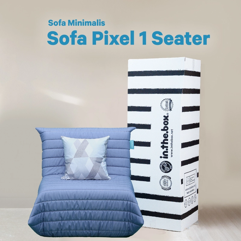 Product image Inthebox - INTHEBOX Sofa Pixel 1 Seater Free Bantal 1 Seater Biru