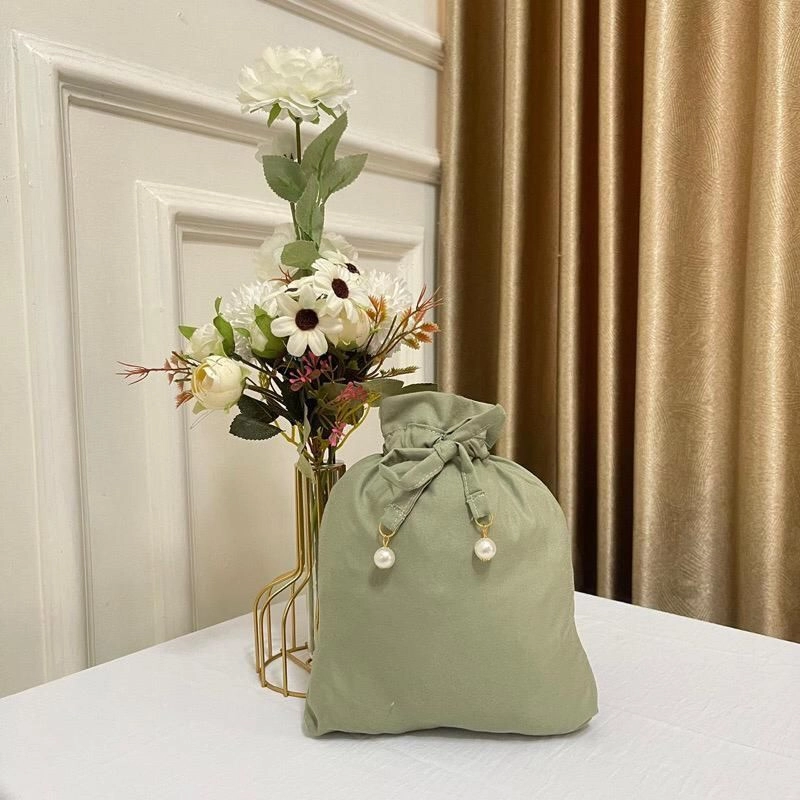 Alifa Shop - Mukena Mini Tas Mutiara All Size Green tea