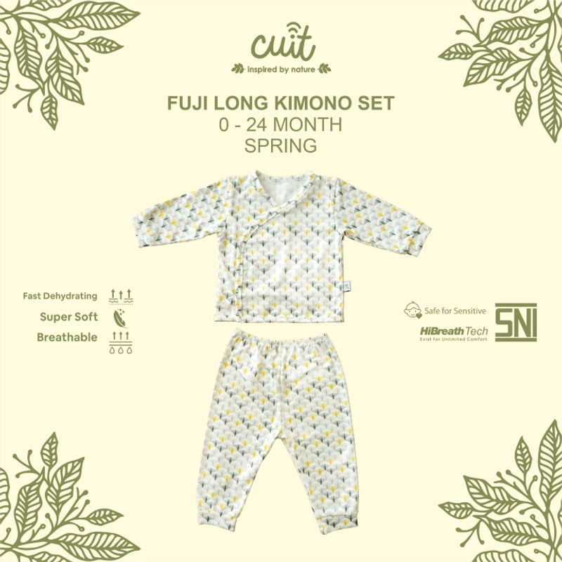 Product image Kintakun Baby - Kintakun Baby X Cuit Kimono Set Bayi Snap Button Tangan Panjang Anak Fuji 0-2 Tahun L (1-2 Tahun) Summer