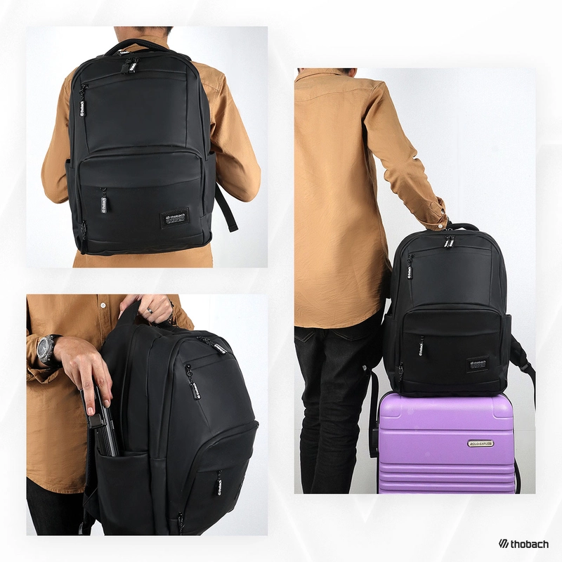 Product image Thobach official - THOBACH-BACKPACK WATERPROOF VOSGATE RANSEL PREMIUM PRIA WANITA All size Black