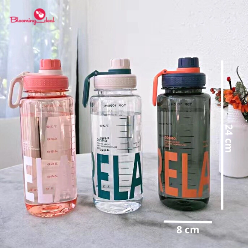 Product image Blooming_Deal - Botol Minum Sport 1 Liter / Botol Minum Plastik Relax 1000 ml HX514 PINK