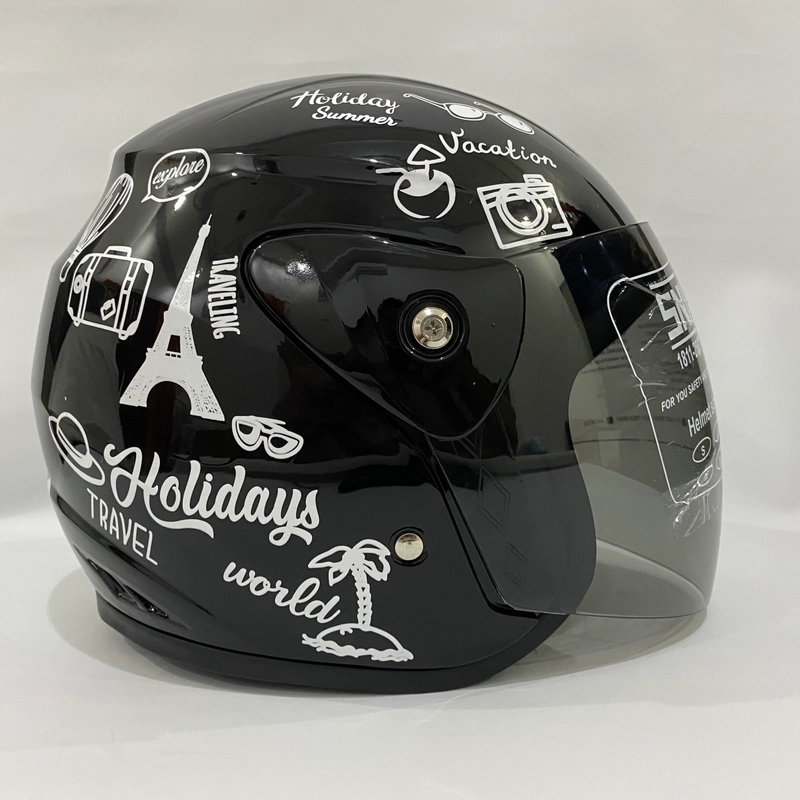 Product image Helm Nuvo Traveling Hitam Glossy - Helm SNI - Helm Dewasa L Nuvo Traveling Hitam Glossy