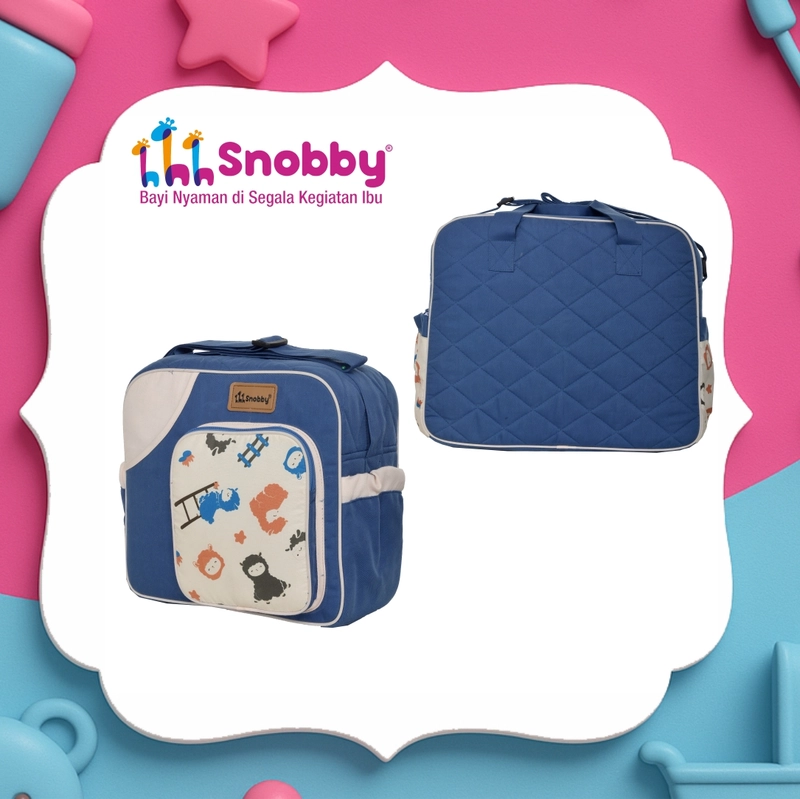 Product image SNOBBY BABY - Tas Bayi Medium Saku Print Cria Series - SBT 8072 TAS MEDIUM BIRU