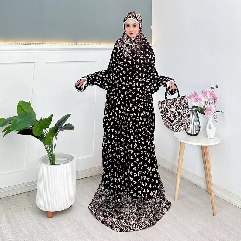 Product image Batik Alfin - Mukena batik cap lajuran model kekinian terbaru Allsize A