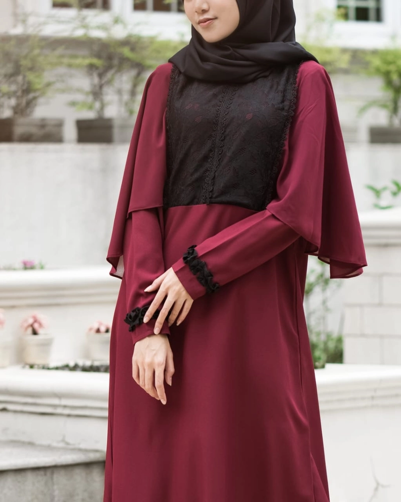 Product image True Way - Flushout Original Zoya No Label Gamis Wanita Muslim Maroon S Maroon