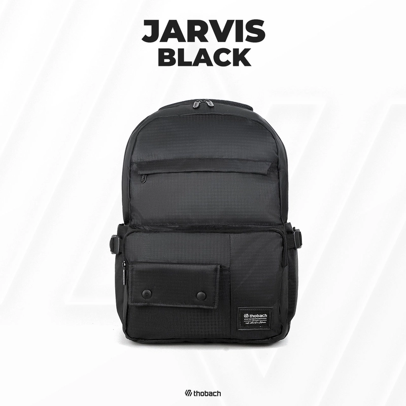 Product image Thobach official - THOBACH-BACKPACK JARVIS TAS RANSEL LAPTOP PRIA WANITA MULTIFUNGSI ALL SIZE BLACK