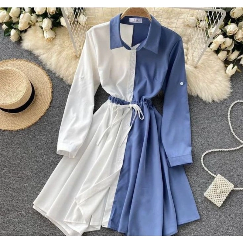 Product image Sseolshop - MAUDY tunik crincle L Blue Denim