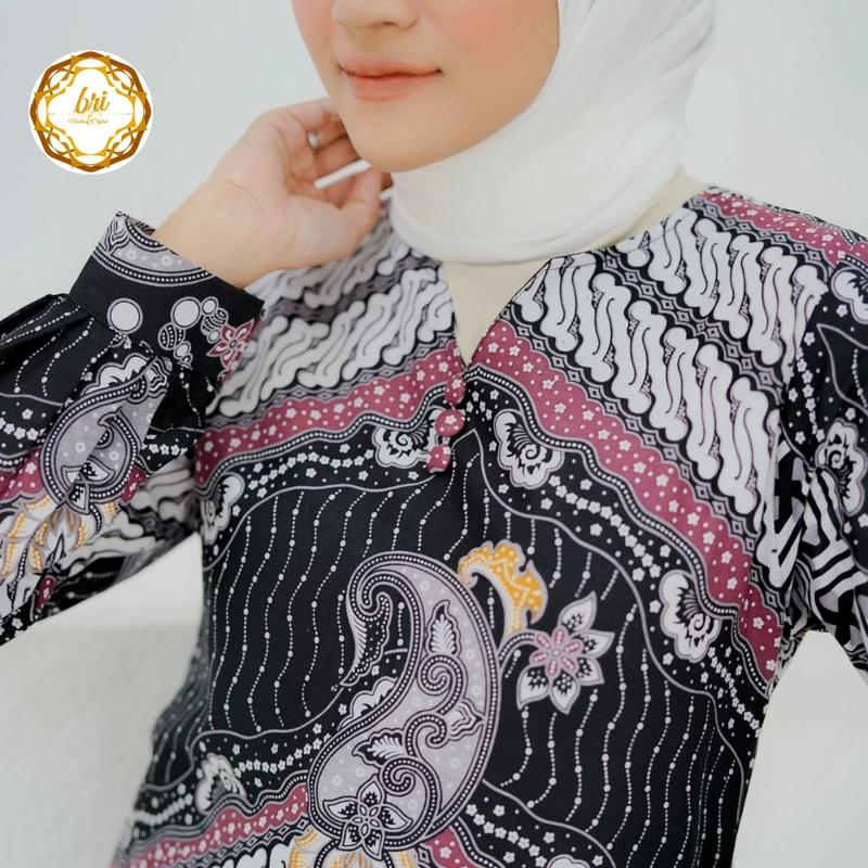 Product image Rambe Batik Indonesia - Couple Tunik Lakshani Modern dan Exclusive Kemeja Saja Size M Lakshani