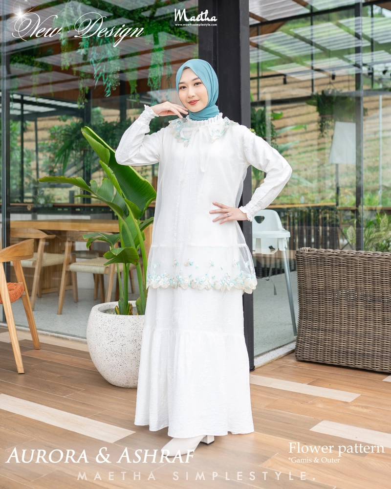Product image Gamis Couple Muslim Dewasa Aurora Series XS Flower