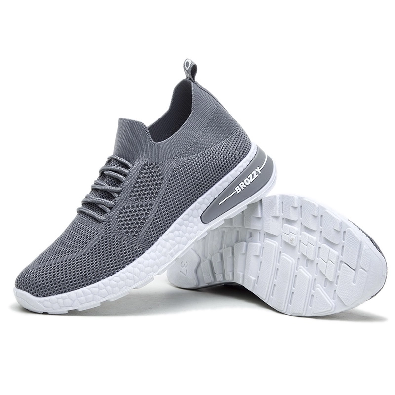 Product image Brozzy - Sepatu Sneakers Wanita Sepatu Olahraga Sepatu Senam Lari Joging Ringan 36 Grey