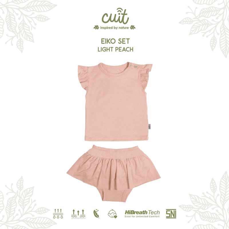 Product image Kintakun Baby - KINTAKUN BABY X CUIT Eiko Setelan Baju Anak Perempuan Ruffle Rok S (3-6 Bulan) Light Peach