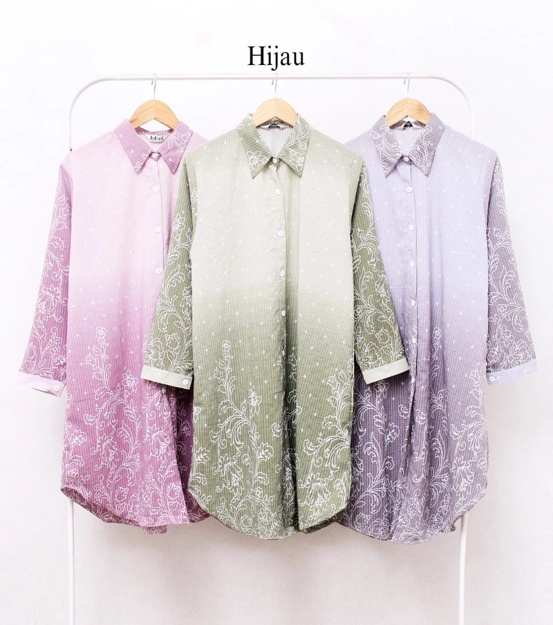 Product image Giat Makmur [TA] - Tunik Gradiasi Premium Atasan Wanita Standar Hijau