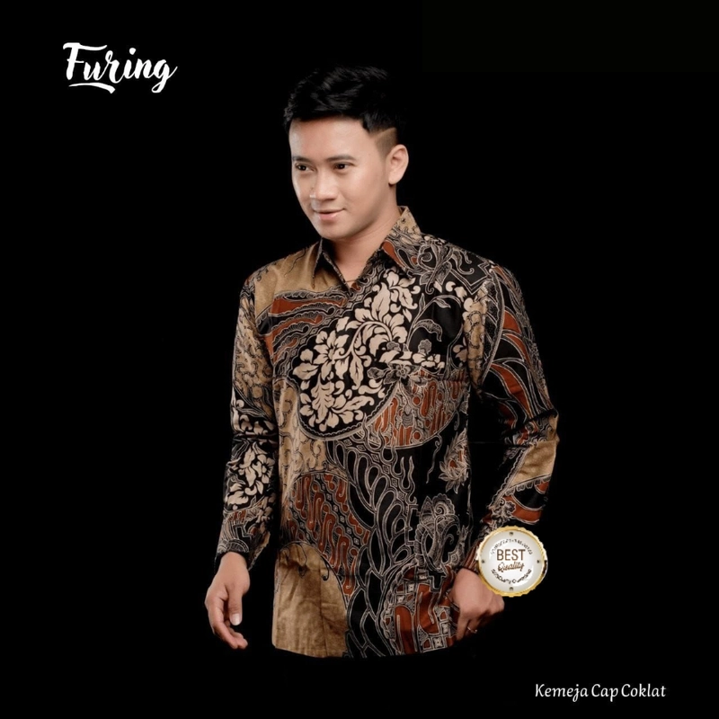 Product image Khisna collection - Kemeja pria terbaru dan ternyaman M Coklat kombinasi