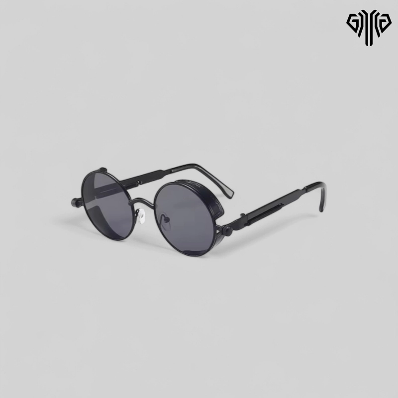 Product image GAWUNG - Kacamata Hitam Vintage Retro Bulat lingkar Wanita Pria KKVRBH dewasa hitam