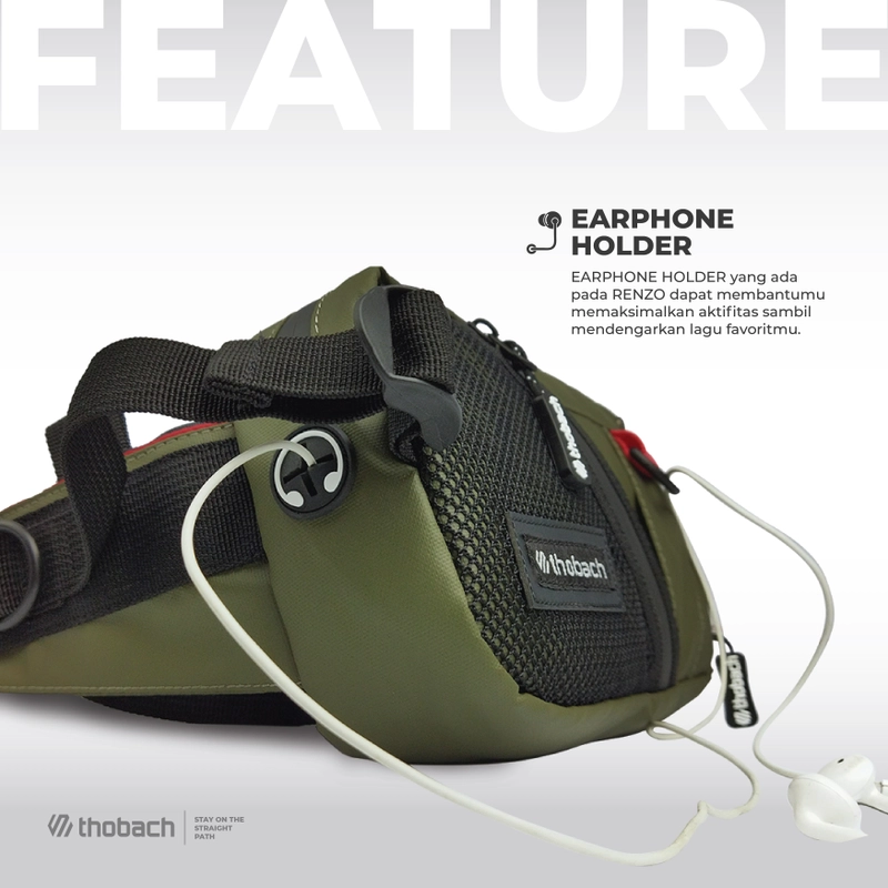 Product image Thobach official - THOBACH Waistbag Anti Air Waterproof RENZO 200 gr Army