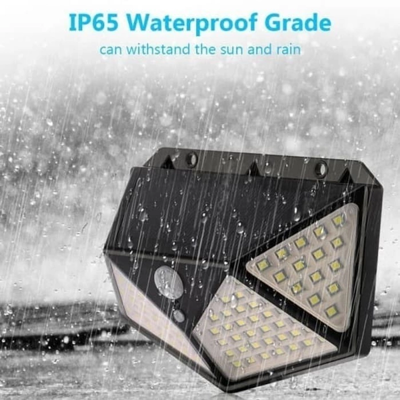 Product image Lampu Sensor Gerak Tenaga Surya 100 LED Lampu Dinding Taman A447 HITAM