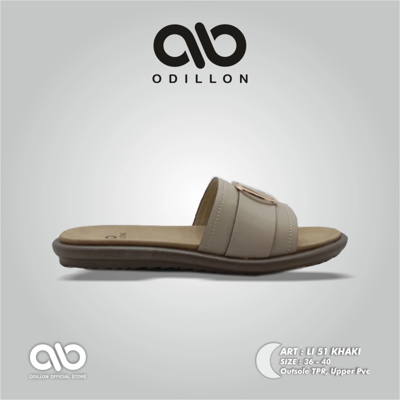 Product image Odillon - Odillon - LI 51 / Sandal Slip On Wanita Casual 40 KHAKI