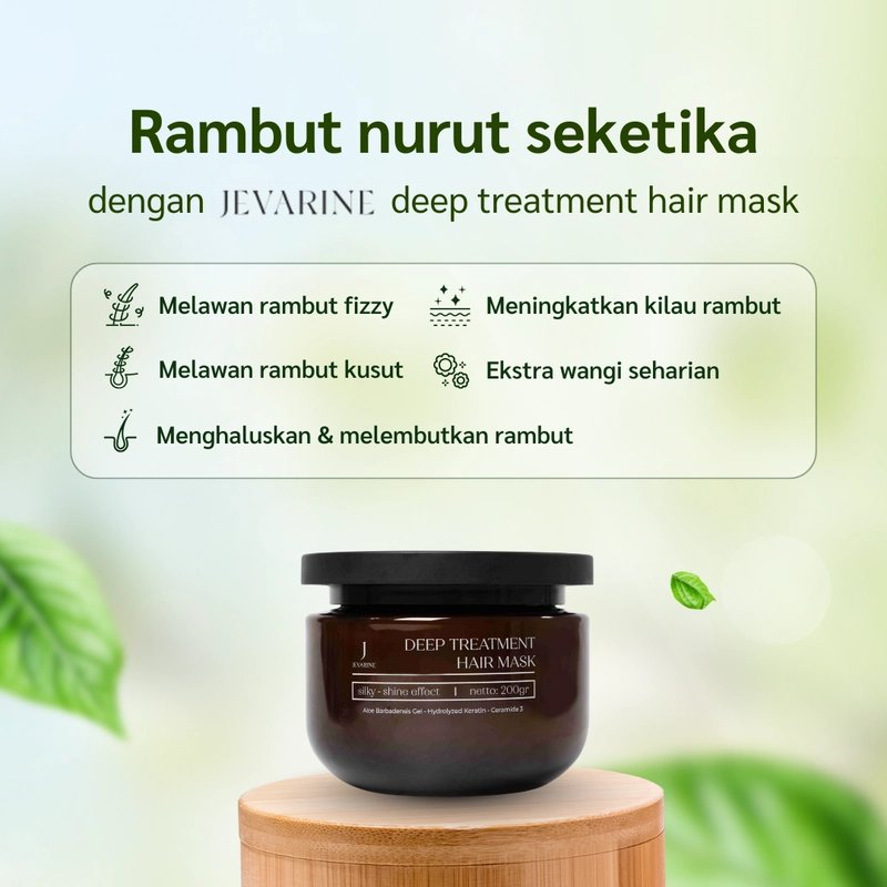 Product image Jevarine - Bundle Mild Shampoo All In One Non SLS + Deep Treatment Hair Mask Bundling 1 Paket