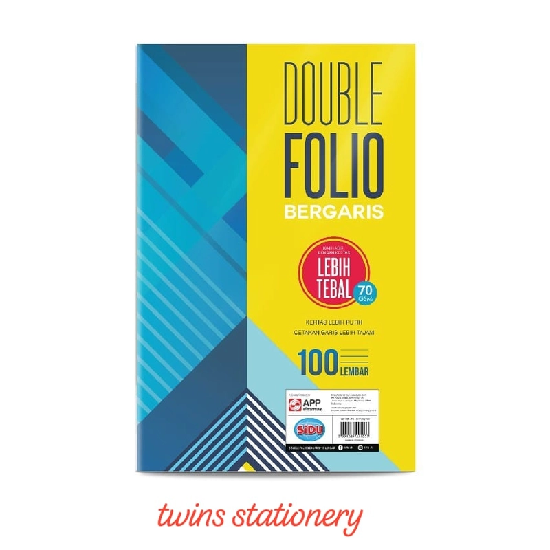 Product image TWINS STATIONERY - Kertas Sidu Double Folio Bergaris 1 Pack isi 100 lembar 1pak 70 gsm