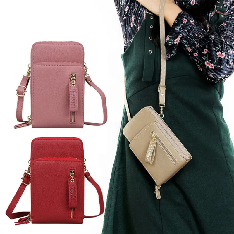 Product image KAHASIL - Tas Dompet Hp Wanita Selempang Bahan Kulit PU Leather KHDP51 all variant PINK